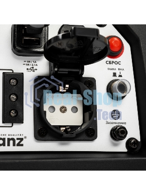 Генератор инверторный Kranz KR1200I, 1,2кВт, 230В, 2л, закрытый корпус, ручной старт