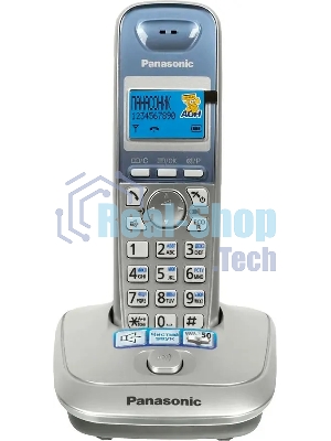Телефон беспроводной (DECT) Panasonic KX-TG2511RUS (серебристый) АОН, Caller ID,спикерфон на трубке,переход в Эко режим одним нажатием