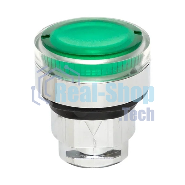 Исполнительный механизм кнопки XB4 зеленый плоский возвратный без фиксации, с подсветкой EKF PROxima XB4BW-G EKF