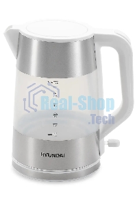 Чайник электрический Hyundai HYK-P4025 1.9л. 2200Вт белый (корпус: пластик)