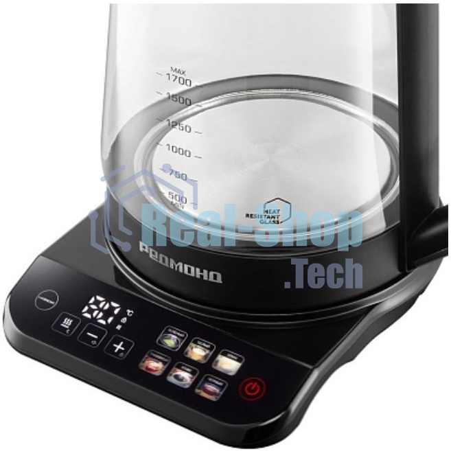 Чайник электрический Redmond KG220 1.7л. 2200 Вт, черный/хром