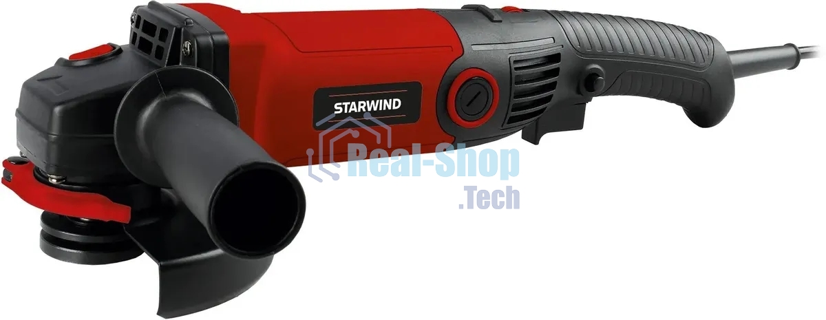 Угловая шлифовальная машина Starwind AG125LE-1300 1300Вт 11000об/мин рез.шпин.:M14 d=125мм