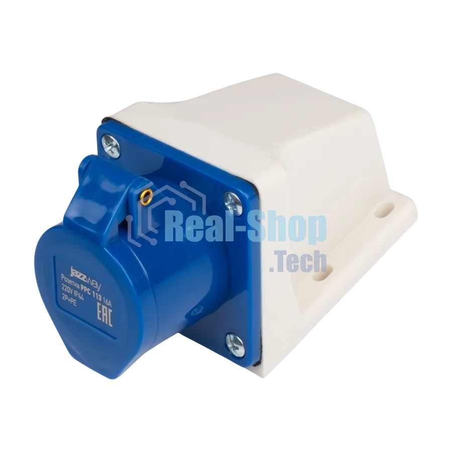 Розетка стационарная для наружной установки PPC 113 2Р+РЕ 16А 220В IP44 Jazzway