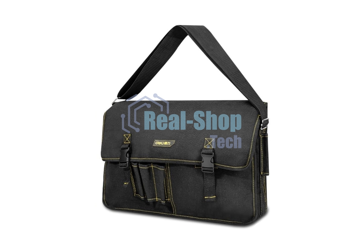 Сумка-портфель для инструментов Deli DL-P8 450 x 150 x 290мм, 8 карманов, плечевой ремень, ткань Оксфорд