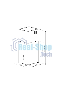Вытяжка островная LEX Mono 400 нержавеющая сталь, 40 см, 850 куб. м/ч, 50 дБ