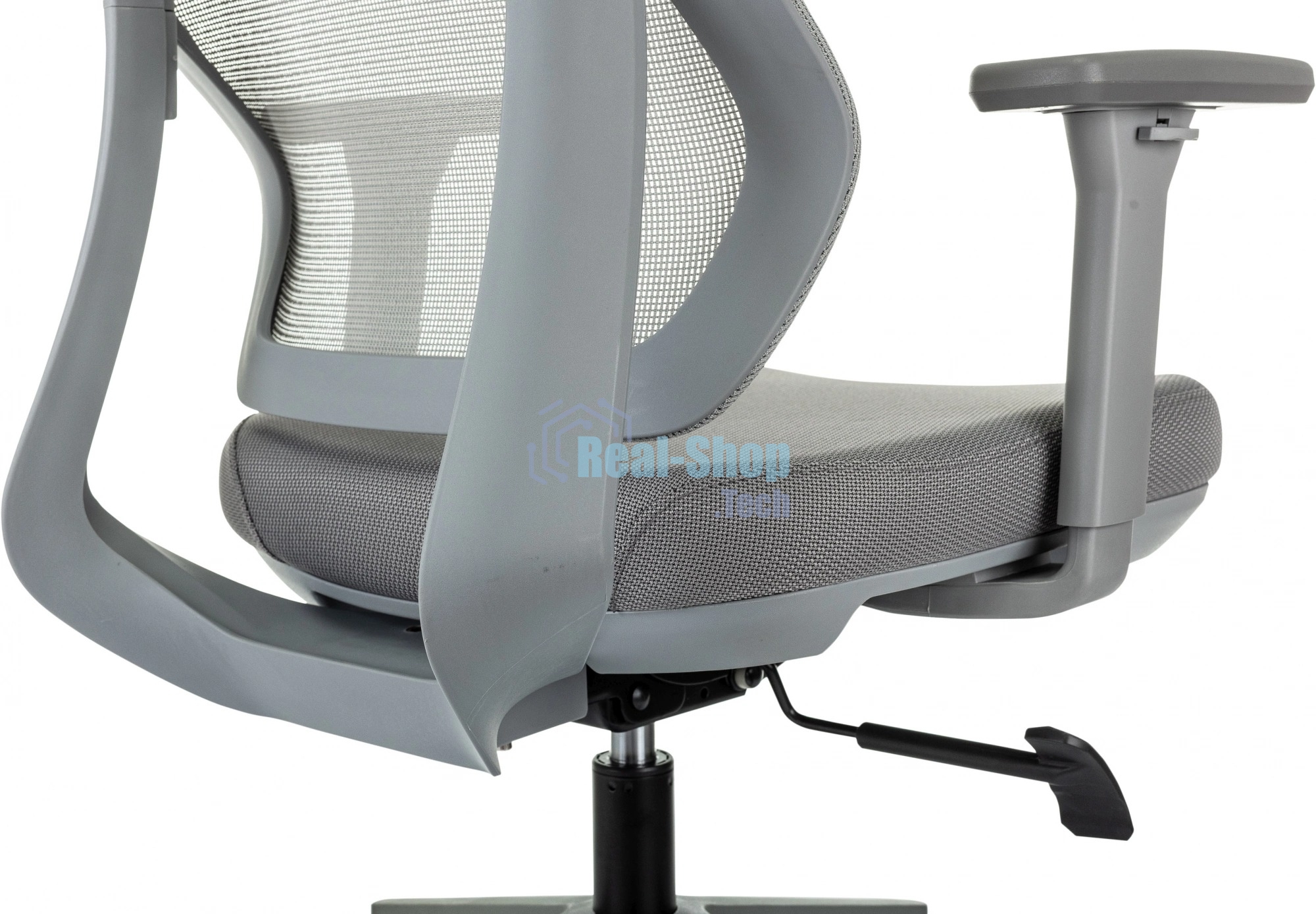 Кресло руководителя Бюрократ MC-G411N-H серый, сетка/ткань, с подголов. крестов. пластик, пластик серый