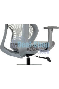 Кресло руководителя Бюрократ MC-G411N-H серый, сетка/ткань, с подголов. крестов. пластик, пластик серый