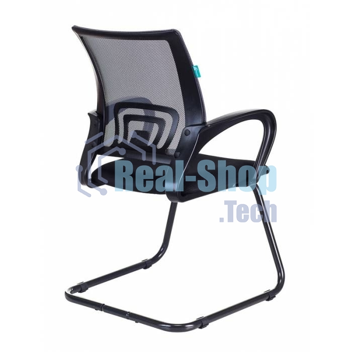 Кресло компьютерное Бюрократ CH-695N-AV/DG/TW-11 серый TW-04, сиденье черный TW-11, на полозьях