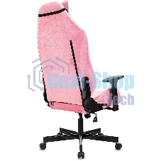 Кресло Knight N1 Fabric розовый, велюр, 120 кг, механизм качания