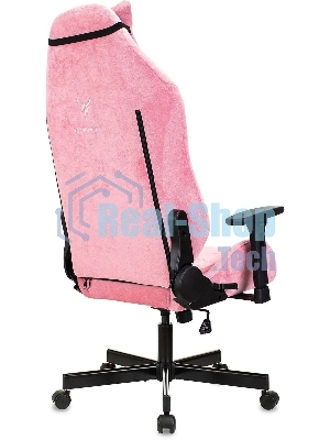 Кресло Knight N1 Fabric розовый, велюр, 120 кг, механизм качания