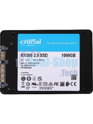 Накопитель SSD Crucial BX500, 1Tb, SATA III, 2.5