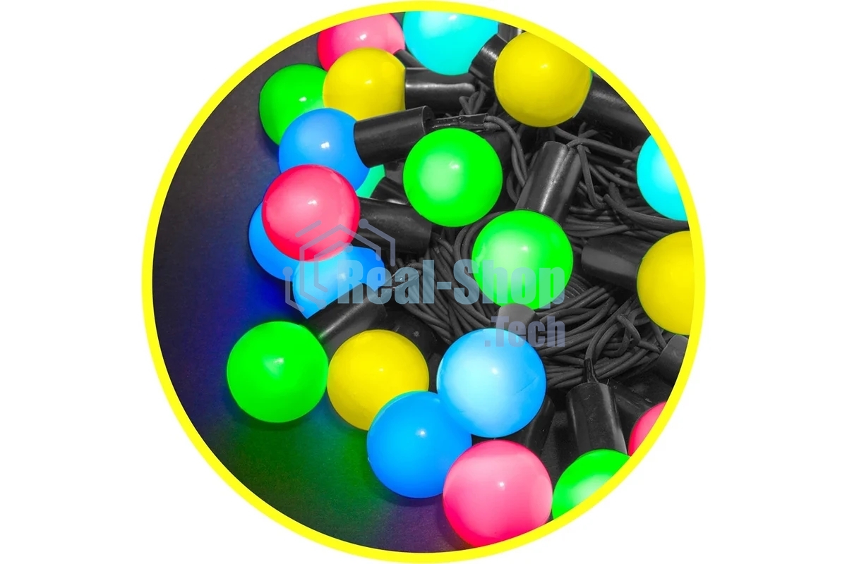 Гирлянда Navigator NGF-B02-70RGB-10-8m-230-BL-IP44