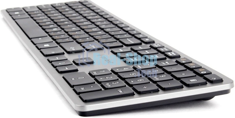 Клавиатура беспроводная Gembird KBW-3, USB, серебристый/черный