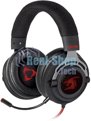 Гарнитура Defender Aspis Pro чёрный, проводная, съёмный микрофон, подсветка