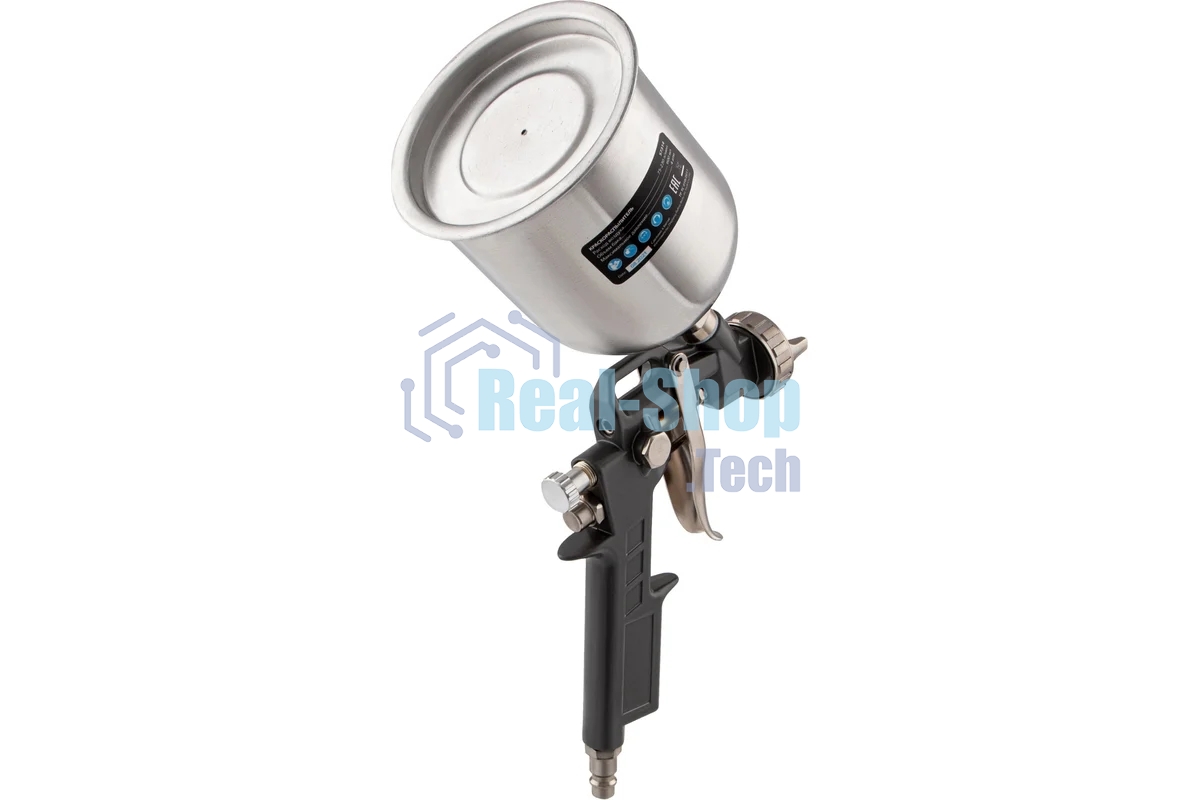 Краскопульт пневматический Matrix краскораспылитель пневмат. с верхним бачком v= 0.6л + сопла