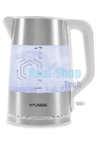 Чайник электрический Hyundai HYK-P4025 1.9л. 2200Вт белый (корпус: пластик)