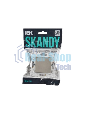 Выключатель 1-клавишный IEK SKANDY 10А SK-V01Sh шампань