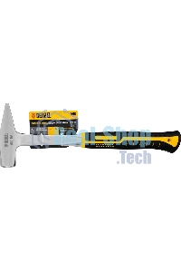 Молоток слесарный Denzel 600 г цельнометаллический, двухкомпонентная рукоятка