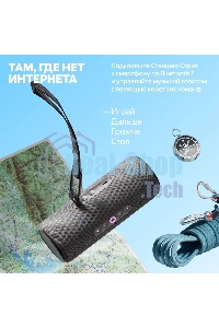 Умная колонка Yandex Стрит Алиса черный 30W 2.0 BT/Wi-Fi 10м 3300mAh (YNDX-00030BLK)