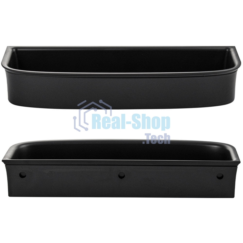 Полочка прямая из высокопрочного АБС пластика, ЧЕРНАЯ матовая, с вкладышем черного цвета BRIMIX 5676