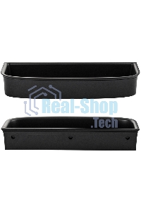 Полочка прямая из высокопрочного АБС пластика, ЧЕРНАЯ матовая, с вкладышем черного цвета BRIMIX 5676