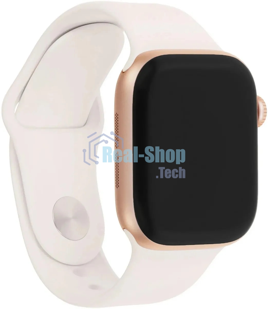 Умные часы Apple Watch Series 11 A3333 46мм OLED корп.розовое золото Sport Band рем.белый разм.брасл.:S/M (MEV64LW/A)