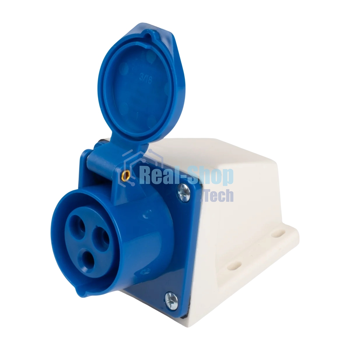 Розетка стационарная для наружной установки PPC 113 2Р+РЕ 16А 220В IP44 Jazzway