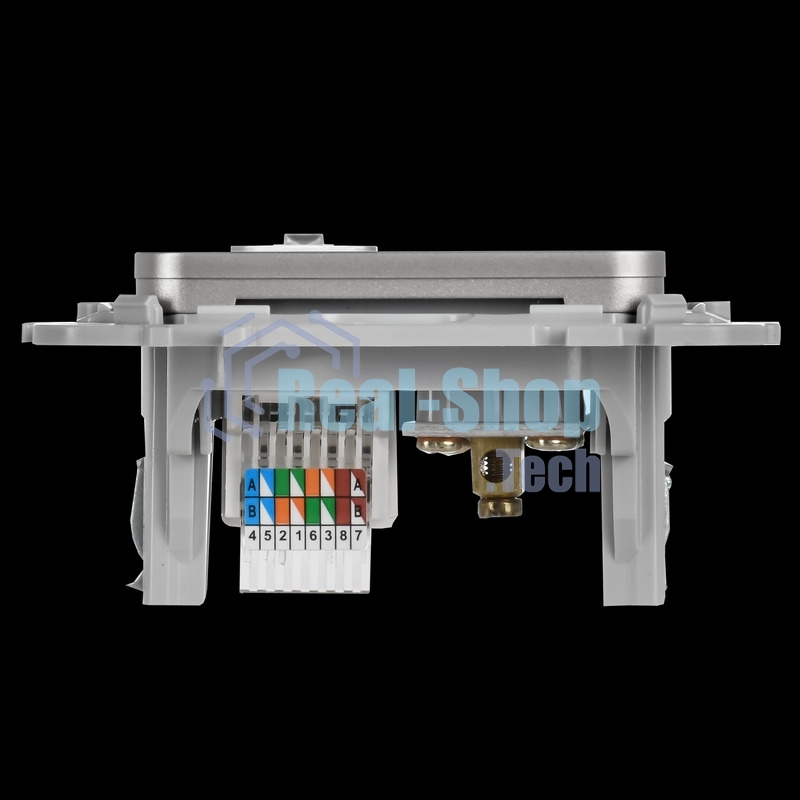 Розетка 2-местная RJ45/TV категория 5Е UTP РКТВ5е-2-0-ФлА алюминий FLITE