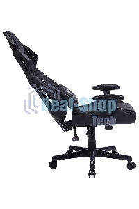 Кресло игровое Cactus CS-CHR-090BL черный, сиденье черный, эко.кожа, крестовина пластик, пластик черный