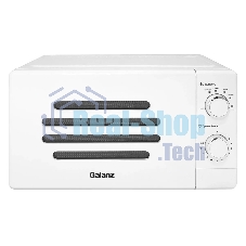 Микроволновая печь Galanz MOS-2007MW белый, 20 л, 700 Вт, переключатели - поворотный механизм