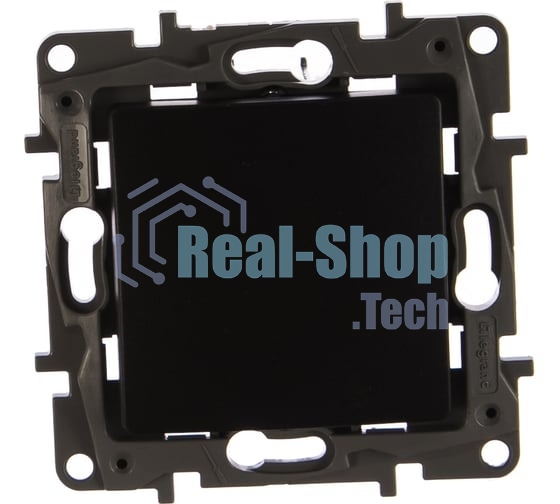 Выключатель одноклавишный, автоматические клеммы, Etika, 10AX, 250В~, антрацит