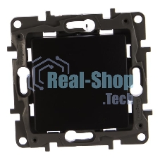 Выключатель одноклавишный, автоматические клеммы, Etika, 10AX, 250В~, антрацит