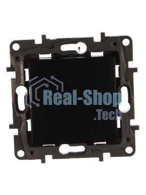 Выключатель одноклавишный, автоматические клеммы, Etika, 10AX, 250В~, антрацит