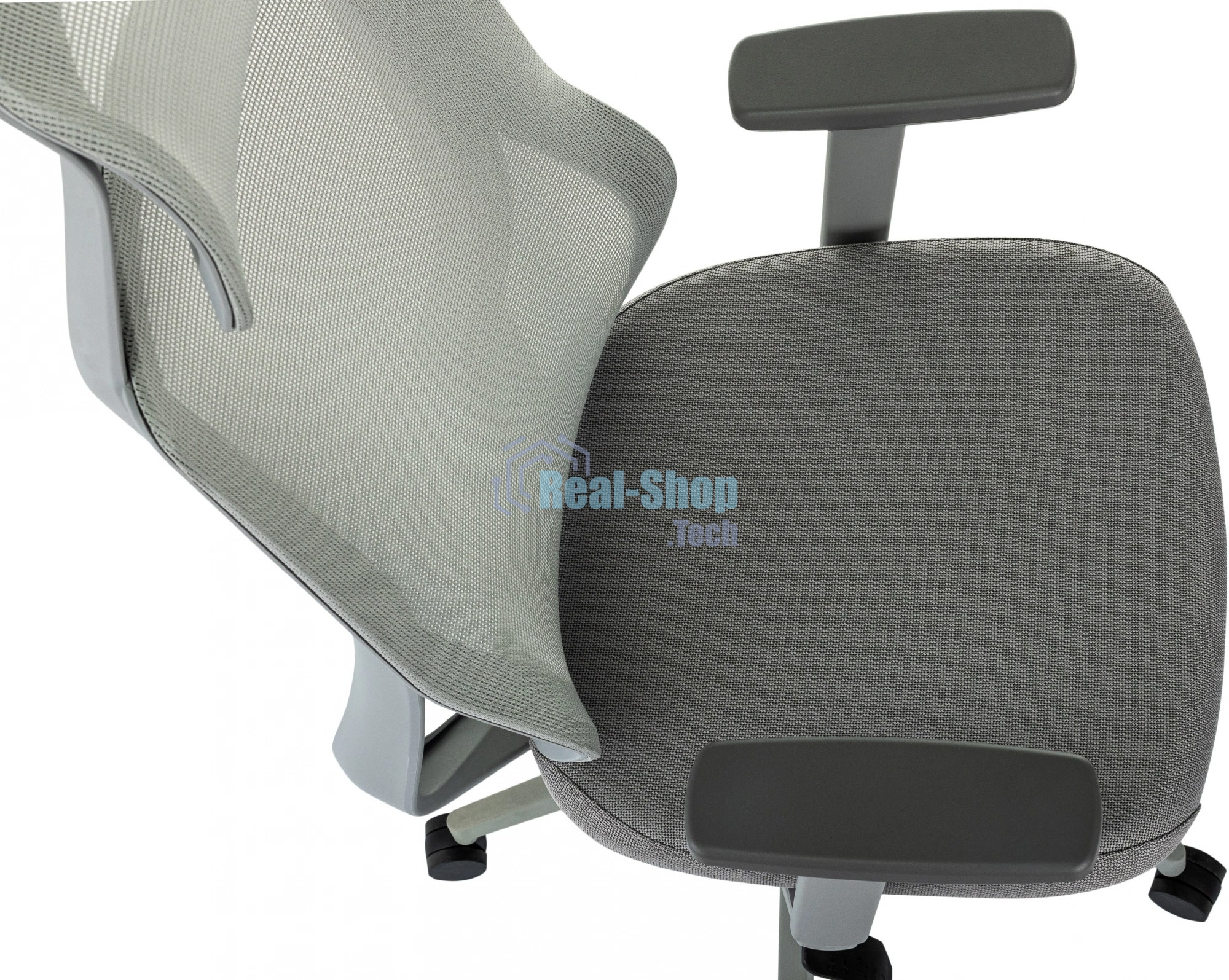 Кресло руководителя Бюрократ MC-G411N-H серый, сетка/ткань, с подголов. крестов. пластик, пластик серый