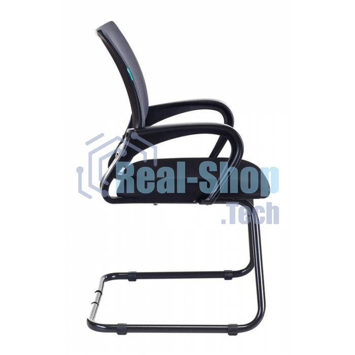 Кресло компьютерное Бюрократ CH-695N-AV/DG/TW-11 серый TW-04, сиденье черный TW-11, на полозьях