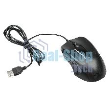 Мышь проводная Nakatomi MON-07U черный, 800 dpi, USB, кнопки - 3