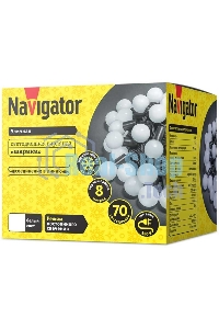 Гирлянда Navigator NGF-B02-70CW-10-8m-230-BL-IP44