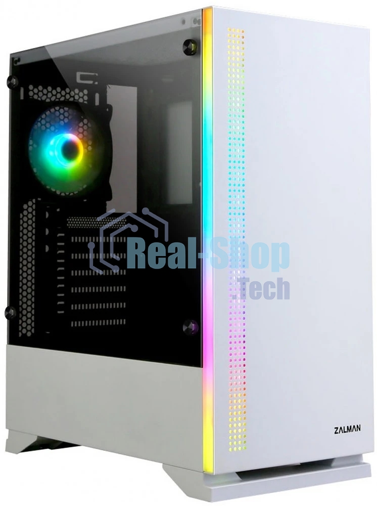Компьютерный корпус ZALMAN S5, ATX, WHITE, WINDOW, 2xCOMBO (3.5