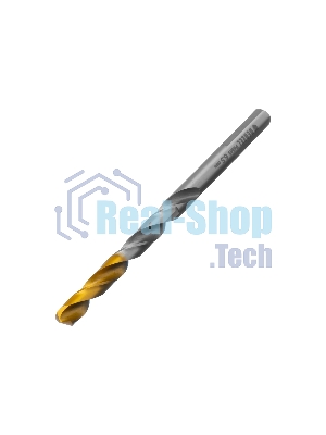 Сверло спиральное по металлу Denzel 6,5 x 100мм, Р6М5, Golden Tip