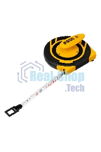 Рулетка геодезическая Denzel 30 м х 15 мм, закрытый корпус, фиберглассовая лента