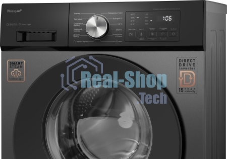 Стиральная машина Weissgauff WM 45127 Direct Drive Inverter Steam Deep Grey