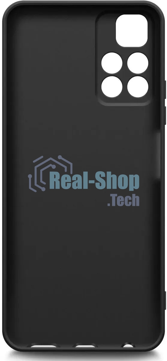 Чехол (клип-кейс) BORASCO Silicone Case, для Xiaomi Poco M4 Pro, черный (матовый) 70106