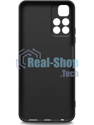 Чехол (клип-кейс) BORASCO Silicone Case, для Xiaomi Poco M4 Pro, черный (матовый) 70106