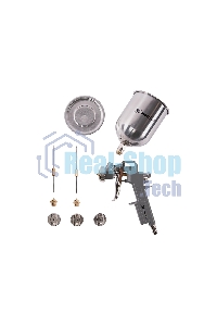 Краскопульт пневматический Matrix краскораспылитель пневмат. с верхним бачком v= 0.6л + сопла