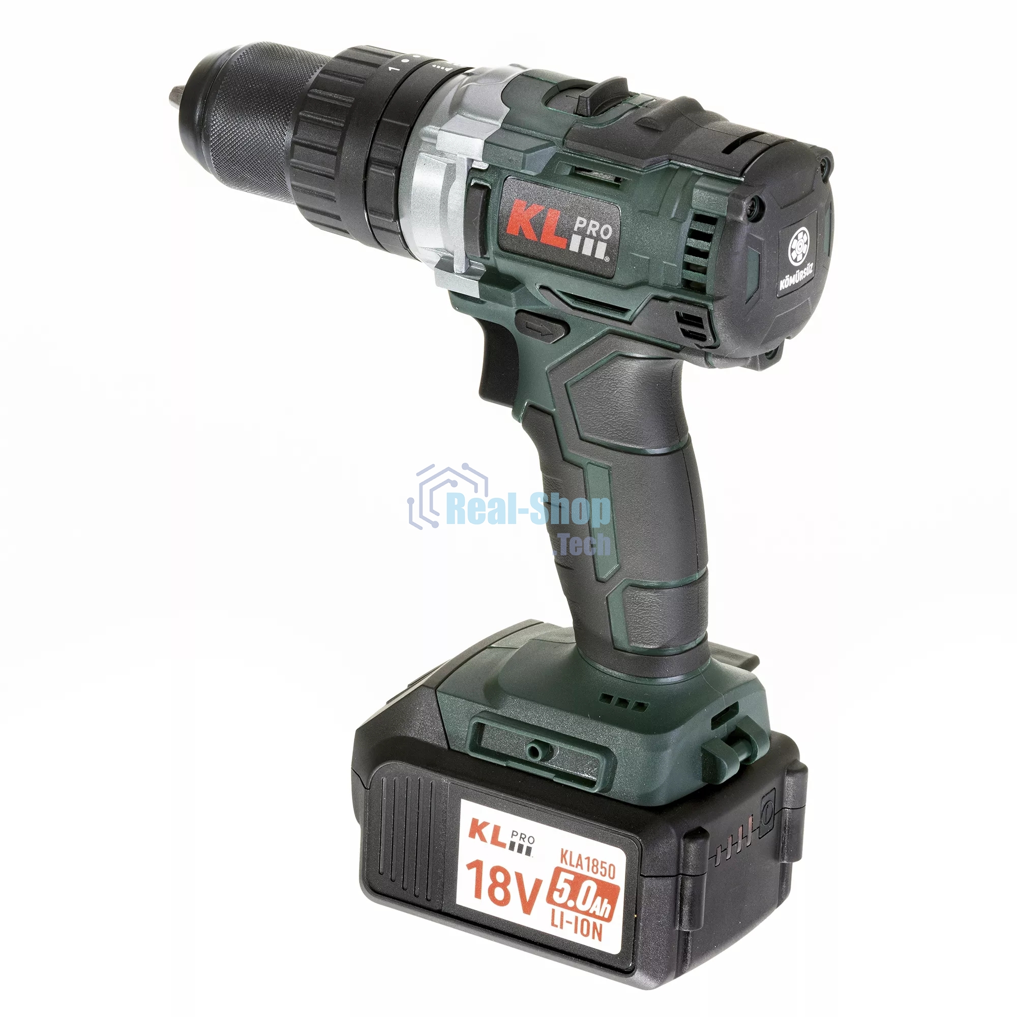 Профессиональный ударный бесщеточный шуруповерт Klpro KLDM18B-50 (18В, Li-ion-2шт, 5.0А·ч, 60Нм, ручка, З/У-4А,в кейсе)
