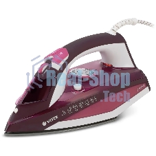 Утюг Vitek VT-1215 (PK) максимальная 2400 Вт.Подошва Ceramic Ultra Care.