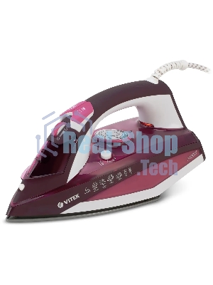 Утюг Vitek VT-1215 (PK) максимальная 2400 Вт.Подошва Ceramic Ultra Care.