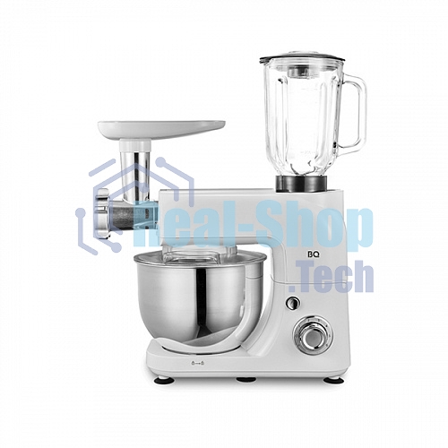 Планетарный миксер BQ MX620 White. Максимальная мощность 1600 Вт / Чаша из нержавеющей стали 5 л / 6 скоростей + импульсный режим