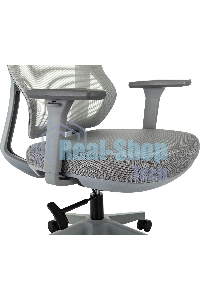 Кресло руководителя Бюрократ MC-G411N-H серый, сетка/ткань, с подголов. крестов. пластик, пластик серый