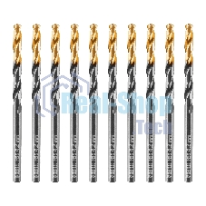 Сверло по металлу Denzel 4,2 мм, HSS-Tin, Golden Tip, 10 шт.